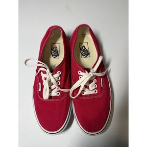 Vans Red Canvas Low Top Skate‎ Shoes Men US 9 Women US 10.5